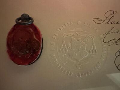 1  Reliquary - Relic First - Class Relic Ex Ossibus St. Fortunata Martyr With Original Document