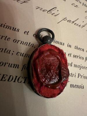 1  Reliquary - Relic First - Class Relic Ex Ossibus St. Fortunata Martyr With Original Document