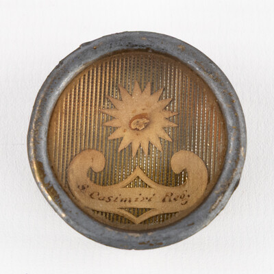 Reliquary - Relic Saint Casimir, King Of Poland.  en Brass / Glass / Wax Seal, Belgium  19 th century