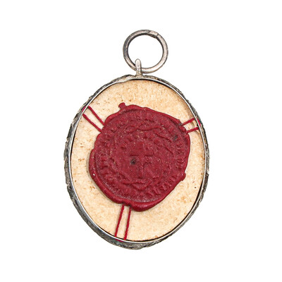 Reliquary - Relic St.  Bernadette Soubirous en Silver / Glass / Originally Sealed,