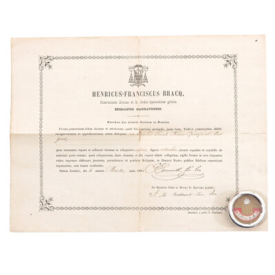 1  Reliquary - Relic St. Blasius With Original Document ! Expected !