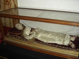 Reliquary - Relic St. Colomba  In  Shrine , Wax – Body  With Real  Bones  Inside