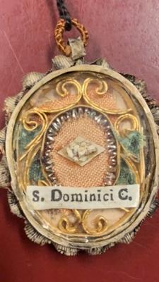 Reliquary - Relic St. Dominicus Conf. Italy 18 th century
