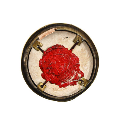 Reliquary - Relic St. Nicholas With Original Document en Brass / Glass / Wax Seal,