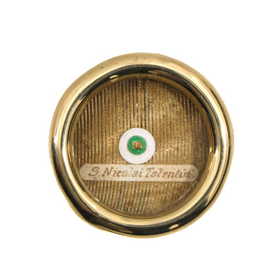 Reliquary - Relic St. Nicholas With Original Document en Brass / Glass / Wax Seal,