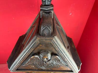 Double - Sided Lectern style Renaissance en Hand - Carved Wood , Brittany - France 17 th century