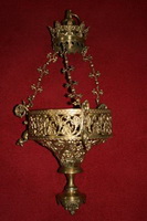 Sanctuary Lamp style roman en Brass / Bronze, France 19th century