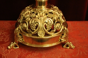 Candle Holder style Romanesque en Bronze / Polished and Varnished, France 19th century