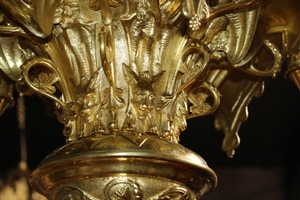 Exceptional Sanctuary Lamp  style Romanesque en Bronze / Polished and Varnished, France 19th century (1870)
