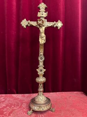 Altar - Cross style Romanesque - Style en Bronze Gilt, Belgium  19 th century