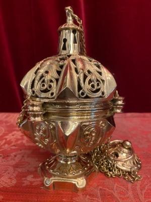 Censer  style Romanesque - Style en Bronze / Polished and Varnished, France 19 th century ( Anno 1875 )