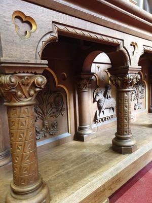 Exceptional Altar  style Romanesque - Style en Oak wood, France