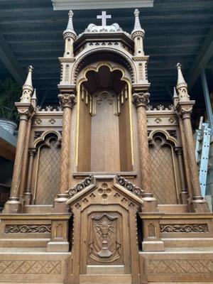 Exceptional Altar.  style Romanesque - Style en Oak wood, France