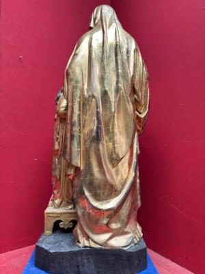 St. Anne Sculpture  en Wood  / gold-leaf covered., France 19 th century