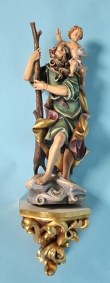 1  St. Christophorus Total Height 84 Cm.