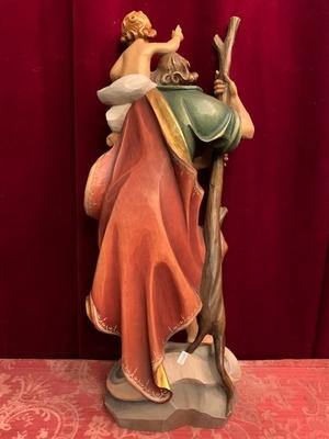 1  St. Christophorus Total Height 84 Cm.