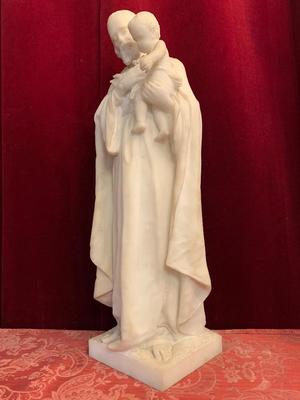 St. Joseph Weight : 35 Kgs. en Alabaster, Italy 19 th century