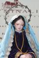 St. Mary / Mater Dolorosa en hand - carved wood / polychrome - dressed, Spain 19th century