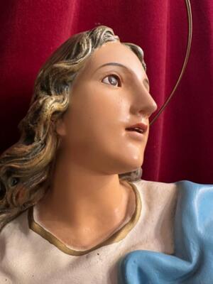 St. Mary Statue  en Plaster, Olot - Spain 19 th century