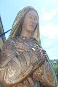 St. Mary Statue en wood polychrome, France 19th century