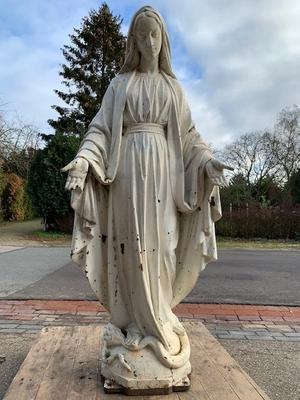 St.Mary Statue Suitable Outdoor Weight 300 Kgs ! en Cast Iron, France 19th century