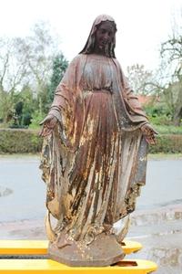 St. Mary Statue. Weight 234 Kgs ! en CAST IRON, France 19th century