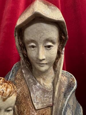 St. Mary With Child By : Terraco Beesel en Terra - Cotta Polychrome, Beesel - Netherlands 20 th century