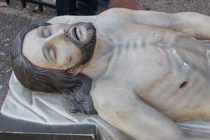 Statue Died Christ en wood polychrome, Vienna 19th century