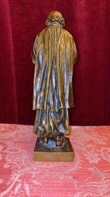 Statue John Marie Vianny Signed : André CéSar Vermare (1869-1949) Bronze  en Bronze, France 20 th century ( 1915 )