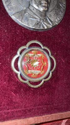 Unique Reliquary - Relic Medallion Ex Ossibus St. Petrus Eymard In Original Case Italy 19th century