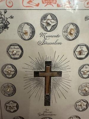1  Very Special Multi - Reliquary Holy Items From Places In Jeruzalem