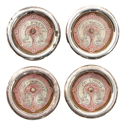 Reliquary - Relics 12 Apostles en Brass / Glass / Wax Seal, Belgium  19 th century