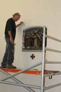 Stations Of The Cross en Terra-Cotta polychrome, Belgium 19th century