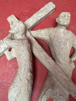 Stations Of The Cross  en Terra - Cotta , Netherlands  20 th century