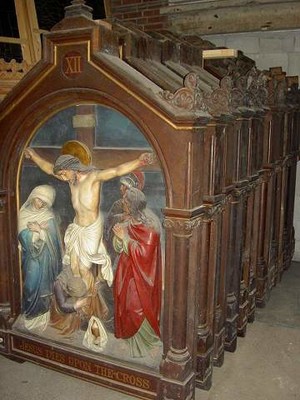 Stations Of The Cross en wood - pap, Germany 19th century