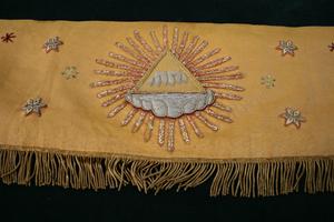 Pair Of Canopy - Parts en hand embroidered, belgium 19 th century