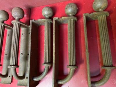 Church Door Handle style art - deco en Cast Iron, Netherlands  20 th century ( Anno 1930 )