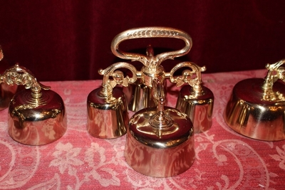 Altar - Bells For Sale Seperately.  style Baroque en Full Bronze / Polished and Varnished, Belgium 19th century