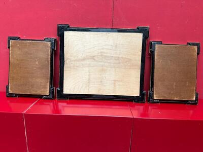3  Exceptional Art Nouveau Set Canon Boards. 4 Evangelists Measurements : 1 X 60 W X 50 H Cm. 2 X 33 W  X 42 H Cm.