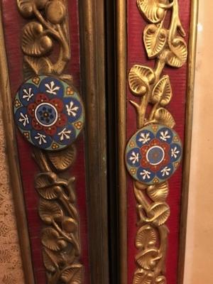 3  Stunning And Large Set Of Canonboards Each 8 Enamel Applications. Measures : 1 X 64 Cm W X 55 H. 2 X 41 Cm W X 50 Cm H.