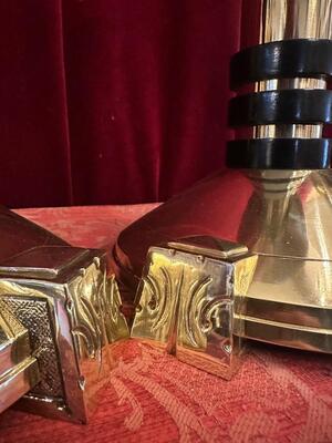 4 art - deco Matching Candle Holders Height Without Pin.