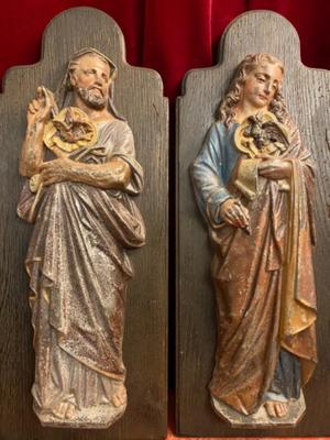 Evangelists  en Cast - Iron / Wood, France 19 th century ( Anno 1865 )