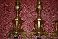 Matching Candle Sticks style Gothic - Style en Brass / Bronze , Belgium  19 th century ( Anno 1885 )