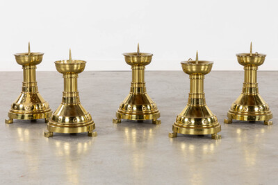 Candle Holders  style art - deco en Bronze, Belgium  20 th century ( Anno 1930 )