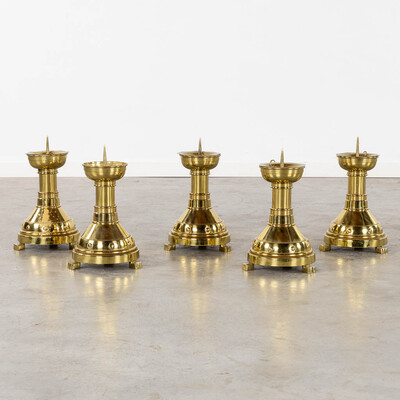 Candle Holders  style art - deco en Bronze, Belgium  20 th century ( Anno 1930 )