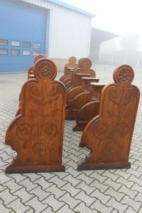 Choir Furniture en Oak wood, Monastery Ravensbos Valkenburg Netherlands 19th century