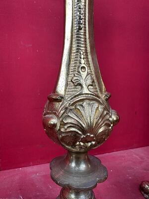 Matching Candle Sticks Height Without Pin. style Classicistic en Bronze Gilt, Belgium  19 th century