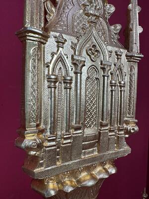 6 Gothic - Style Matching Candle Sticks Height Without Pin. 8 Pieces Available !