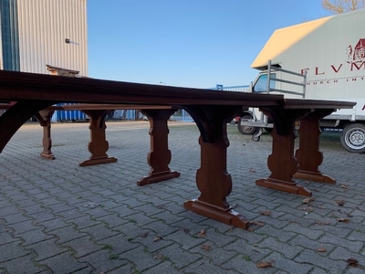 Switchable Monastery-Tables Total 14 Meters Length  en wood, Belgium 19th century