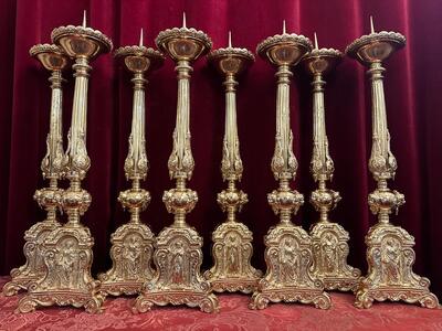 Matching Candle Sticks Height Without Pin. style Classicistic en Bronze / Polished and Varnished, France 19 th century ( Anno 1885 )